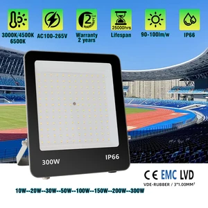 100W 150W 200W 300W Max30000lm Ip66 Waterproof 4KV 2 Years Warranty DOB Led Floodlights Commercial Outdoor Flood Light