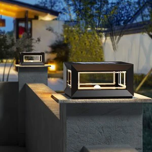 Solar Stainless Steel LED Column Lamp Outdoor Waterproof IP65 Lighting DC Powered Remote Control High CRI 90 180 Beam Garden