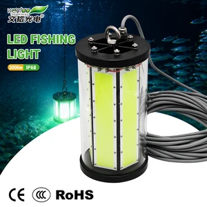 Marine Grade IP68 3000W AC180-330V LED Fishing Boat Spotlight Green High Beam Searchlight for Vessel Navigation Night Fishing