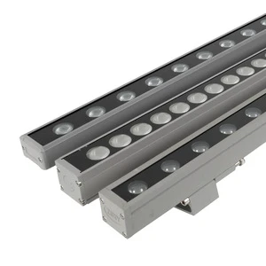 LED IP65 Waterproof Aluminum Anti-Glare Wall Washer Outdoor Engineering Exterior Wall Line Light for Hotel Building Bridge