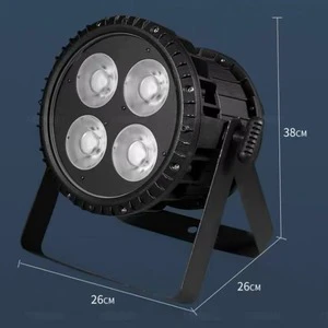 4pcs 50W LED Waterproof RGBW Par Light Full Color Outdoor Performance Lighting for Wedding & Warehouse IP65 Rating 3W Dyeing