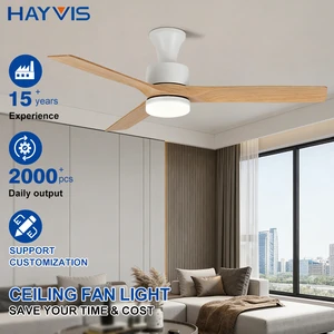 Hot Selling Modern Indoor Decorative Fan Light Living Room Bedroom 42 Inch 52Inch 6 Speeds Dimmable Led Ceiling Fan With Light