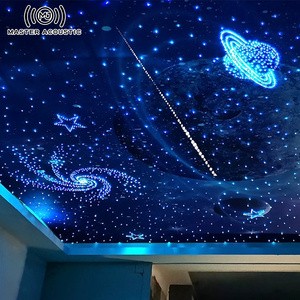 Master Acoustic Twinkle Star Shooting LED Optical Fiber Ceiling Acoustic Panels Light Sound Absorbing Ceiling