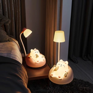 Wholesale Cute Cat Sleeping Indoor Night Light for Livingroom Bedroom Decoration Touch Control Small Battery Powered Night Lamp