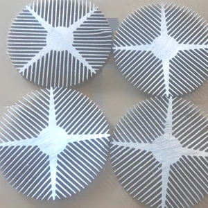 Aluminum Heat Sink Round 6063 Polished Silver Customizable For Lighting Electronics