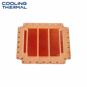 Vacuum Brazing High Density Copper Skived Fin Microchannel CPU Liquid Cold Plate Heat Sink Model SFHS-01 Aluminum Copper