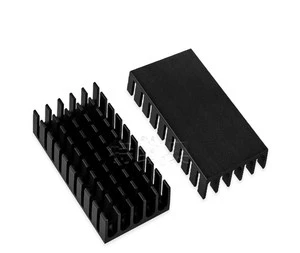 41*22*10MM Black Slot-broken Heat Sink IC Chip Heatsink Aluminum Profile Heat Sink Black Oxidation groove Aluminum Radiator