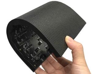 320*160mm Soft Bendable LED Module P1.86 P2.5 GOB Indoor /Outdoor Flexible LED Screen Panel For Cylindrical Wave Wall
