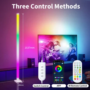 RGB White LED Lamps RGB Remote & App Controlled Dimmable CE Certified Modern Style for Gaming Room