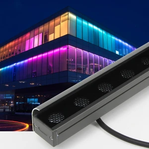 Good Quality IP66 DC 24V/AC 100-270V Outdoor Aluminum Alloy Led Wall Washer RGBW Linear Light