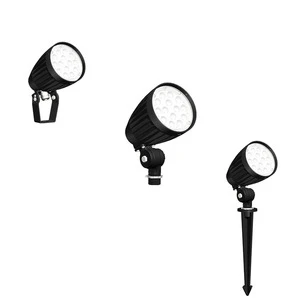ETL Listed 12W Bullet Flood Light for Landscape, Power & CCT Adjustable, IP65, Medium Beam Angles 35°
