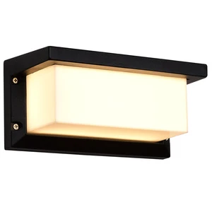 Pinye Plastic Solar Mains Powered Outdoor Wall Lamp LED Porch Light Waterproof Dimmable Minimalist Design 280 Beam Garden