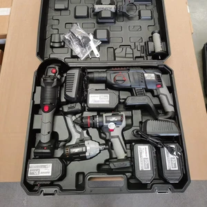 Big Discount 21V Cordless Power Tools Combo Power Tools 4 Kits Lithium Battery Tool Set