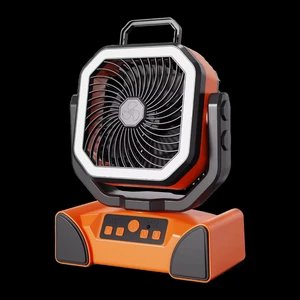 40000Mah Multi-Functionbattery Rechargeable Remote Control Operated Outdoor Usb Portable Fan Desk Fan Camping Fan With Led Lamp