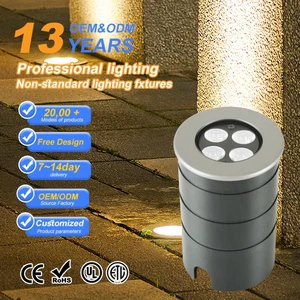 Outdoor Inground LED Buried Light with IP67 Waterproof Stainless Steel Dimmable for Landscape & Park Use