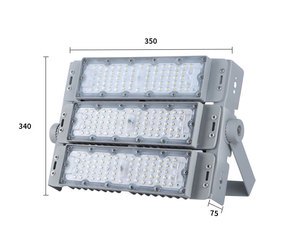 Modular LED Flood Light 100W 120W 150W 200W IP66 Waterproof Tunnel Lighting Solution with DC/AC Power for Parking