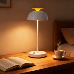New Arrival Touch Control Night Light Table Lamp Dimmable LED Battery Included ABS Material White Noise Machine for Bedroom Use