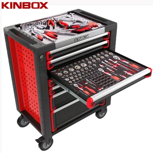 Kinbox 455 Pcs Tool Sets With 7-Drawer Rolling Box Tool Chest & EVA Shadow Foam Organizers