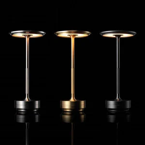 Modern Rechargeable LED Desk Light for Home Hotel Restaurant Cordless with Battery Stepless Dimming Portable Table Lamp