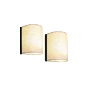 RGB LED Wall Lamp with Remote Control & Dimmable Feature Battery Rechargeable Modern Design DIY Round Shade for Bedroom