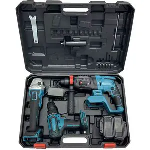 Professional Cordless Electric Power Combo Household Auto Machine Tool Set Electric Tool Box Set Power Tool Combo Kits Box