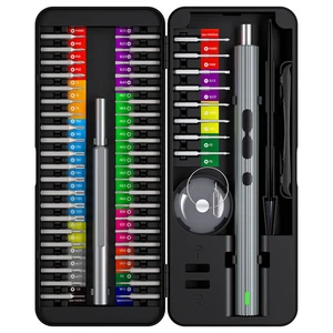 Professional 58 in 1 Mini Electric Screwdriver Set Magnetic Portable Power Tool Kit with 3 LED Lights for Laptop Watch Repair