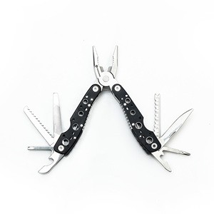 Hot Selling Multi-Function Folding Tool Pliers Black Steel Wire Cutter With 13 1 OEM Customizable