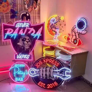 Custom Logo Dimmable Acrylic LED Neon Light Sign IP65 Rated UV Pattern Colorful Business Home Wall Decor For Events