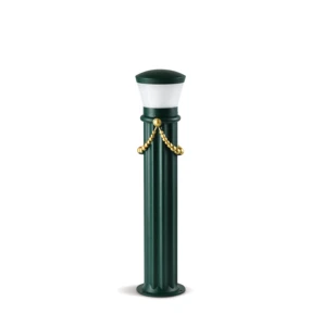 Classic Decorative Garden Bollard Light Green Aluminum Outdoor Waterproof LED Lawn Lamp for Hotel Pathway