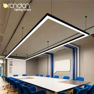 Brandon Top Selling 0.6m 1.2m 1.8m 20w 40w 60w 3cct Aluminum Led Ceiling Pendant Linear Light For Office Barber Shop Super