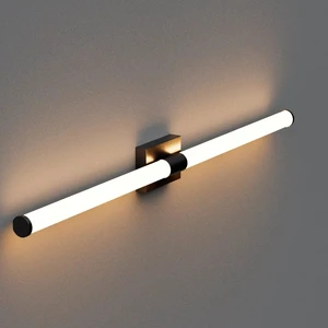 Vanity Light 48IN Black Finished Bathroom Lights Over Mirror, 36W Dimmable LED Modern Light for Mirror, Kitchen, Living Room