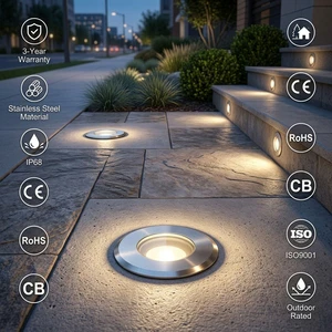 Manufacturer RGB IP68 Waterproof Professional DMX SS Landscape Dimmable 12V/24V Ground Recessed Garden LED Underground Light