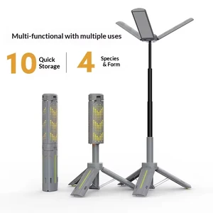 Portable Rechargeable LED Multi-Functional Waterproof Camping Light Telescopic Torch Lamp for Climbing Hiking Flashing Lighting