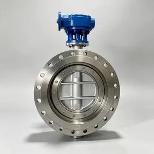 Factory Direct Double Offset Butterfly Valve 304 316 316L CF8M Class300 Flanged RF Metal Seated Gear Operated for Petrochemical