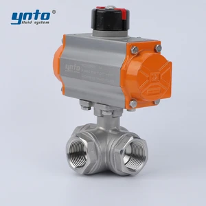 High Temperature Corrosion Resistant Pneumatic Ball Valve Industrial for Water Gas Oil Media OEM Customizable Ss 316 Ball Valves