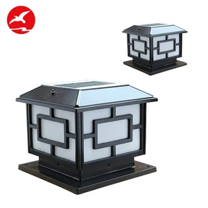 Flyinglighting Solar Courtyard Light Outdoor IP65 Waterproof Led 4000K Die-Casting Aluminum Main Gate Post Pillar Light 2-Year