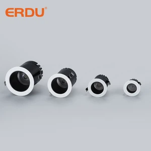 ERDU Factory Price 2W 3W 5W 7W Aluminum Housing Recessed Downlight Indoor Home Kitchen Bedroom Ceiling LED Mini Spotlight