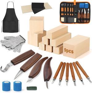 High Carbon Stainless Steel Woodworking Hand Carved Art Wood Carving Knives Tools Kit Set