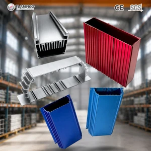 Multiple Shapes Aluminum Heat Sink 6063 T5 Custom Extruded Heatsink Profile Size OEM ODM Manufacturer Anodized Surface Supply