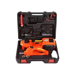 Hot Sell 3-in-1 Electric Hydraulic Car Jack 5T 12V Emergency Repair Lifting Impact Wrench Inflator Pump Remote Control Orange
