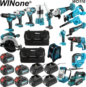 OEM 20V/36V Multifunction Cordless Power Tools Set 5 in 1 Angle Grinder Hammer Wrench Drill Combo Kit with Case for Wholesale