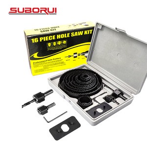 SUBORUI 16Pcs Wood Hole Saw Kit Set General Purpose 3/4
