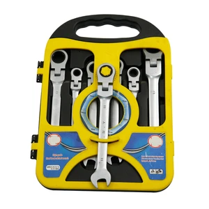 7pcs Modular Adjustable Ratchet Wrench Set Surface Treatment Is Matte and Mirror Plating