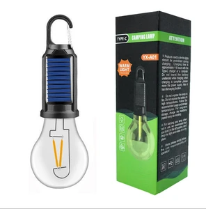 Wholesale Rechargeable Camping Lantern With 3 Lighting Modes Hanging Tent Light Bulbs With Clip Hook for Camping