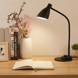LED Desk Lamp with USB Charging Port Auto-Dimming Metal Table Lamps for Home Office Bedroom Study Clip Lamp