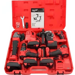 High Quality 5 in 1 Power Tools 18v 20v 21v 24v 48v Cordless Drill Set Combo Kit with Hard Case OEM for Construction