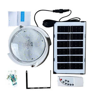 Hot Sell 30W 40W 60W 100W IP65 Waterproof LED Solar Light Flood Remote Control High Bright Indoor/Outdoor Garden Ceiling Lamp