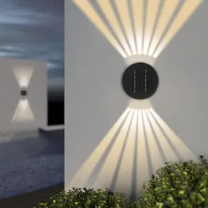Shingel Solar Adjustable Wall Light Outdoor | Round LED Spot Lighting for Garden, Patio, Yard, Waterproof