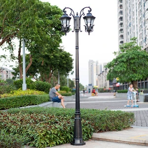 Antique-style Street Lamp European Outdoor Waterproof Landscape Lighting 220v Electrical Connection for High Pole Outdoor Courty