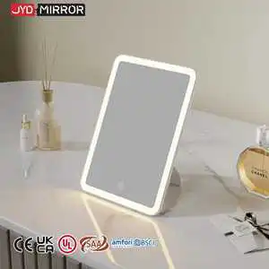 Portable Retractable Custom Logo Factory Supplier Manufacturers Wholesale Type C 3 Colors Makeup Light Led Vanity Mirror